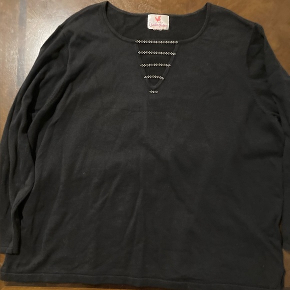 LadiesSize 2X [I Think]Quacker Factory Longsleeve Sweater With Added Rhinestones - Picture 6 of 12